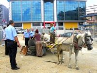 Hırsızlık zanlıları gözaltına alınınca at arabasını polis kullandı